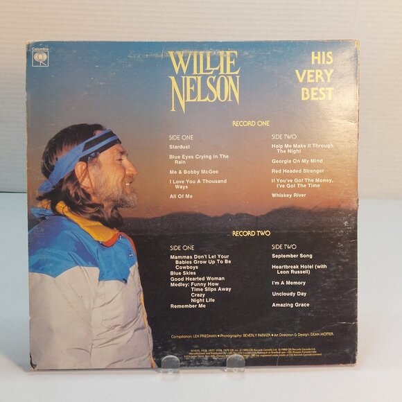 Willie Nelson~ His Very Best Deluxe 2 Record Set (vinyl LP, 1980) - Picture 6 of 6